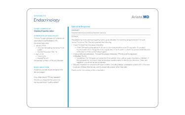 Endocrinology eConsult – Diabetes plus Hyperthyroidism